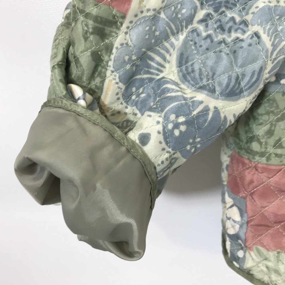100% Silk Jacket Patchwork Quilted Lightweight Sp… - image 8